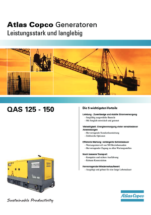 Дизельні генератори Atlas Copco QAS 150 VDS FW