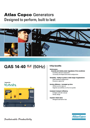 Дизельні генератори Atlas Copco QAS 30 KDS FW