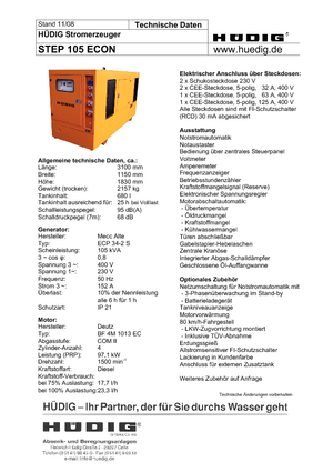 Дизельні генератори Hüdig Step 105