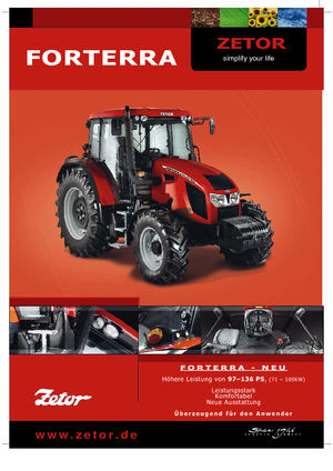 Трактори 4WD Zetor Forterra 125