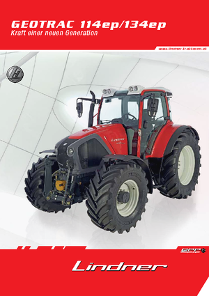 Трактори 4WD Lindner Geotrac 114 ep