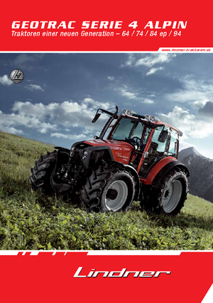 Трактори 4WD Lindner Geotrac 84 ep