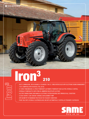 Трактори 4WD SAME Iron³ 210 DCR