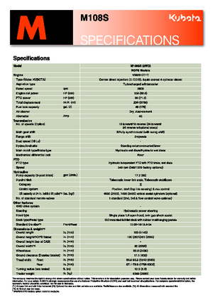 Трактори 4WD Kubota M 108 S