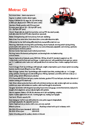 Трактори 4WD Reform Werke Metrac G 3