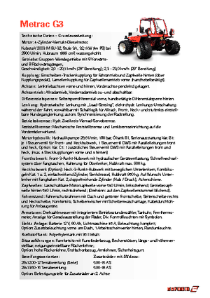 Трактори 4WD Reform Werke Metrac G 3