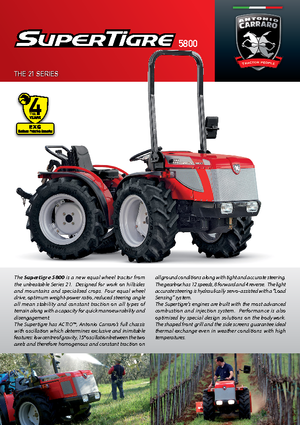 Трактори 4WD Carraro Supertigre 5800