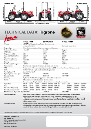 Трактори 4WD Carraro Tigrone 5500 Jona