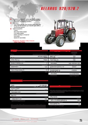 Трактори 4WD Belarus 920.2 F