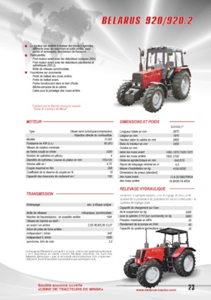 Трактори 4WD Belarus 920.2 F