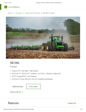 Трактори 4WD John Deere 9R 390