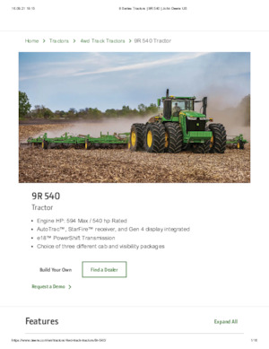 Трактори 4WD John Deere 9R 540