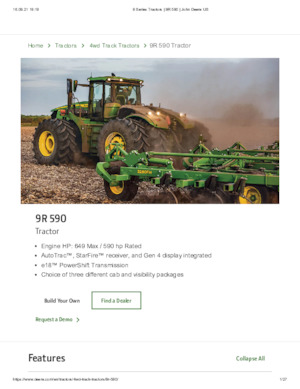 Трактори 4WD John Deere 9R 590