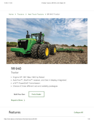 Трактори 4WD John Deere 9R 640
