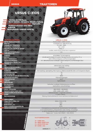 Трактори 4WD Ursus C-3105