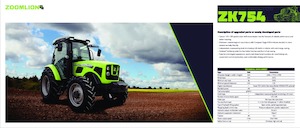 Трактори 4WD Zoomlion ZK754