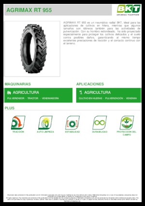 Сільськогосподарські шини BKT AGRIMAX RT 955 270/95 R 36