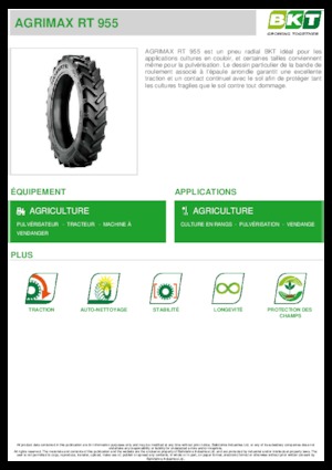 Сільськогосподарські шини BKT AGRIMAX RT 955 270/95 R 36