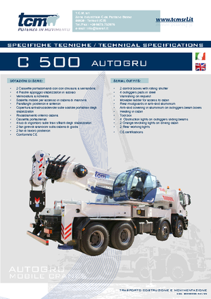 всюдихідні крани tcm C 500  (6x4x4)