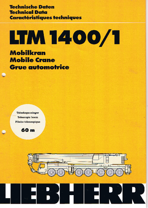 всюдихідні крани Liebherr LTM 1400/1 (14x14x6)