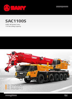 всюдихідні крани Sany SAC1100S