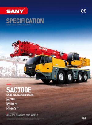 всюдихідні крани Sany SAC700E 