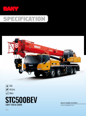 всюдихідні крани Sany STC500BEV