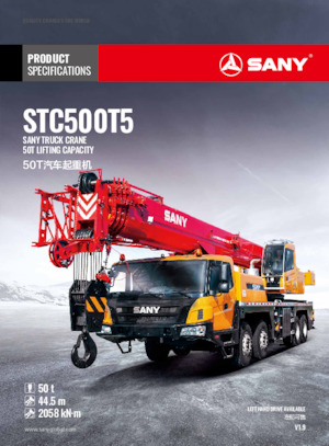 всюдихідні крани Sany STC500T5