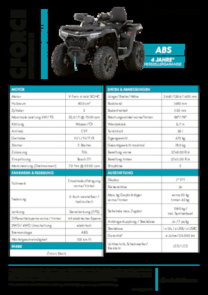 Всюдиходи і квадроцикли CFMOTO CFORCE 850 Touring ABS SE
