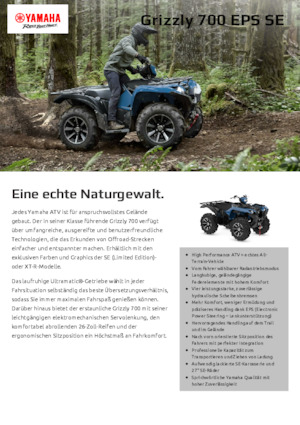 Всюдиходи і квадроцикли Yamaha GRIZZLY 700 EPS SE