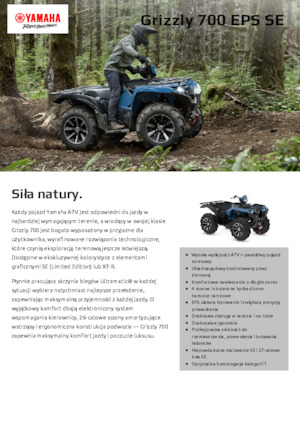 Всюдиходи і квадроцикли Yamaha GRIZZLY 700 EPS SE