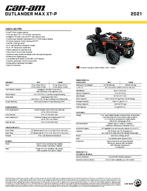 Всюдиходи і квадроцикли can-am OUTLANDER 850 MAX XT-P 