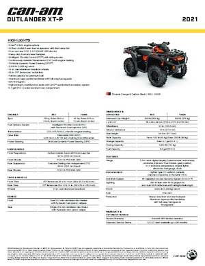 Всюдиходи і квадроцикли can-am OUTLANDER 1000R XT-P 