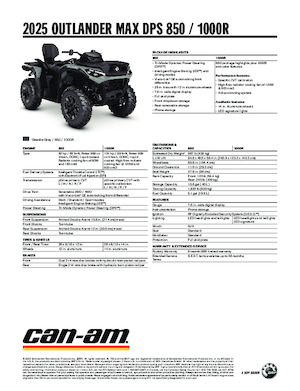 Всюдиходи і квадроцикли can-am OUTLANDER MAX DPS 850