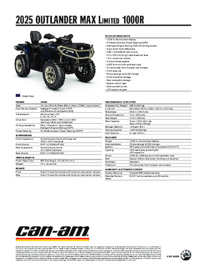 Всюдиходи і квадроцикли can-am OUTLANDER MAX Limited 1000R