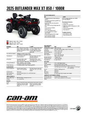 Всюдиходи і квадроцикли can-am OUTLANDER MAX XT 1000R