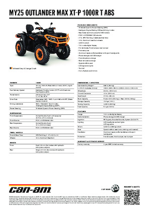 Всюдиходи і квадроцикли can-am OUTLANDER MAX XT-P 1000R T ABS