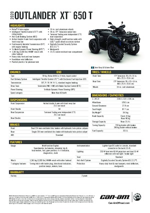 Всюдиходи і квадроцикли can-am OUTLANDER XT 650T 