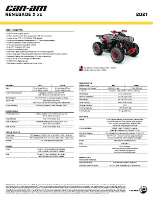 Всюдиходи і квадроцикли can-am RENEGADE 1000RX XC 