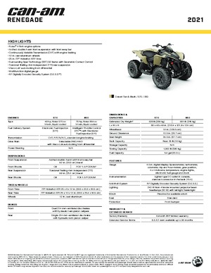 Всюдиходи і квадроцикли can-am RENEGADE 850 