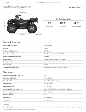 Всюдиходи і квадроцикли Polaris Sportsman 850
