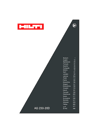 Кутові шліфувальні машини Hilti AG 230-20D