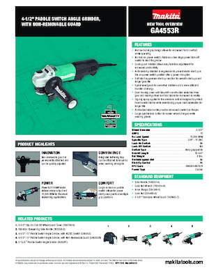 Кутові шліфувальні машини Makita GA4553R 