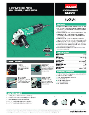 Кутові шліфувальні машини Makita GA4595