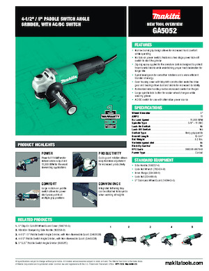 Кутові шліфувальні машини Makita GA5052 