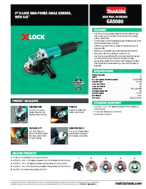 Кутові шліфувальні машини Makita GA5080