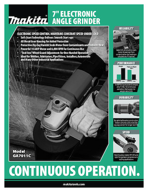Кутові шліфувальні машини Makita GA7011C