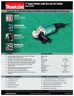 Кутові шліфувальні машини Makita GA7060 