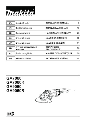 Кутові шліфувальні машини Makita GA7060R 