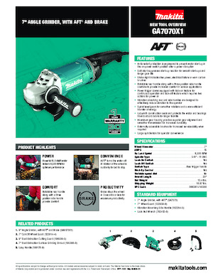 Кутові шліфувальні машини Makita GA7070X1 